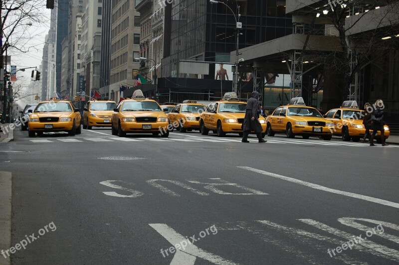 New York Manhattan Taxi Yellow Taxi Ny