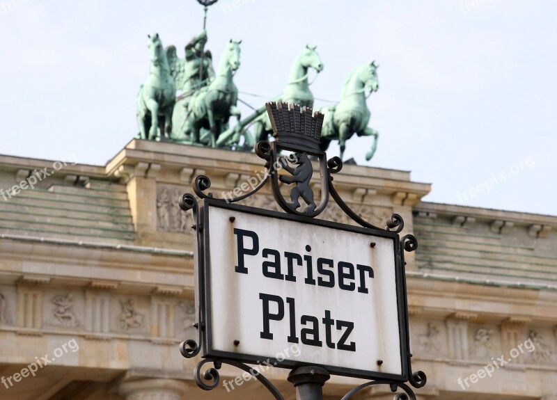 Paris Burst Brandenburg Gate Berlin Architecture Landmark