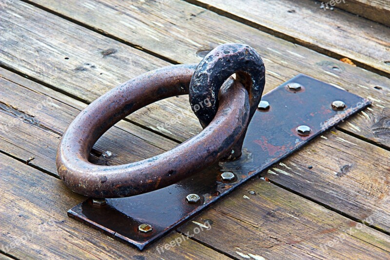 Mooring Ring Bridge Still Life Iron Free Photos