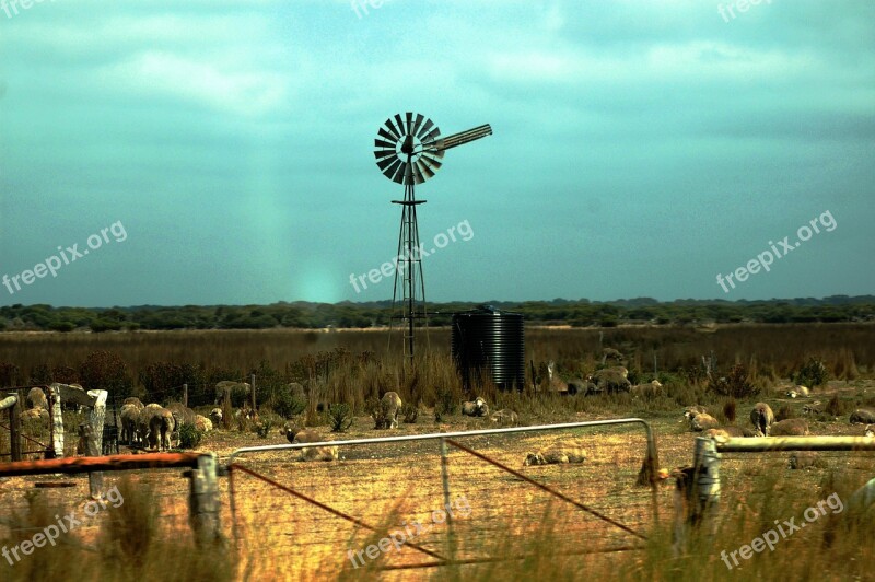 Farm Pinwheel Australia Outback Free Photos