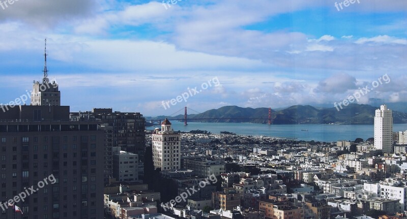 San Francisco City Cityscape City View California