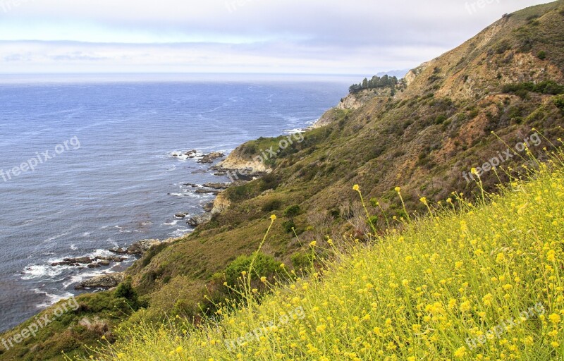 California Coast Big Sur Pacific Sea