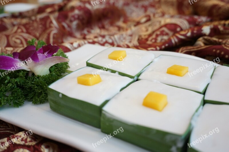 Thai Desserts Thai Style Sago Pudding Thailand Food Free Photos