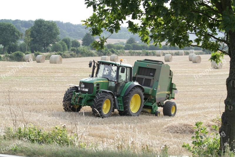 Harvest Agriculture Field Landscape Straw