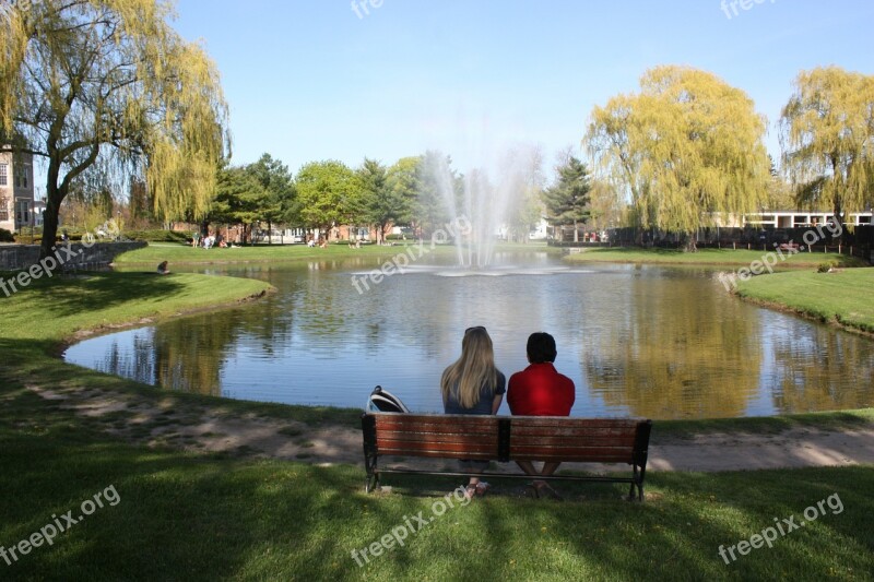 Love College Campus Fountain Friendship Friends