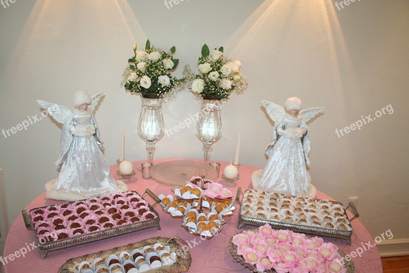 Sweet Table Christening Girl Angels Free Photos