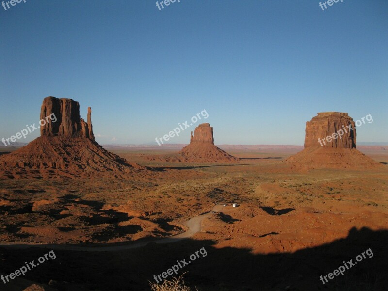 Monument Valley America Wild West Mountains Free Photos