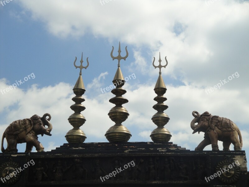 Sky Blue Elephants Hindu Free Photos