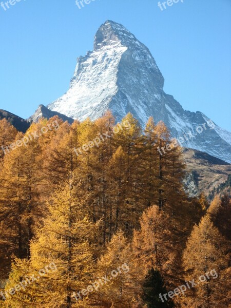 Matterhorn Switzerland Alpine Alps Swiss