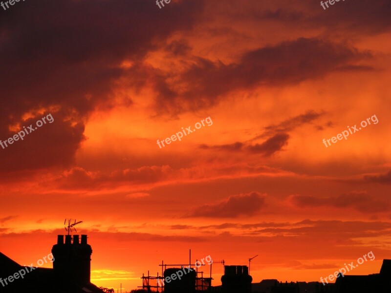 Sunset Sundown Dusk Silhouette Landscape