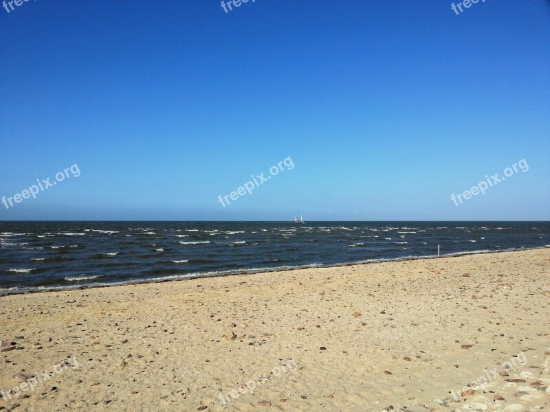 Cuxhaven Beach North Sea Sand Sky