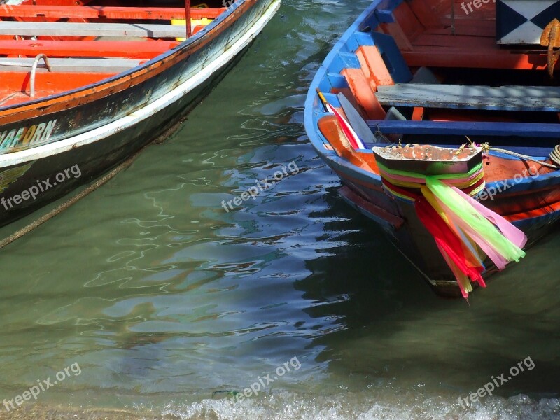 Thai Fishing Boats Boat Traditional