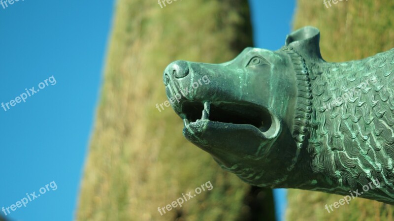 Segovia She-wolf Statue Bronze Head