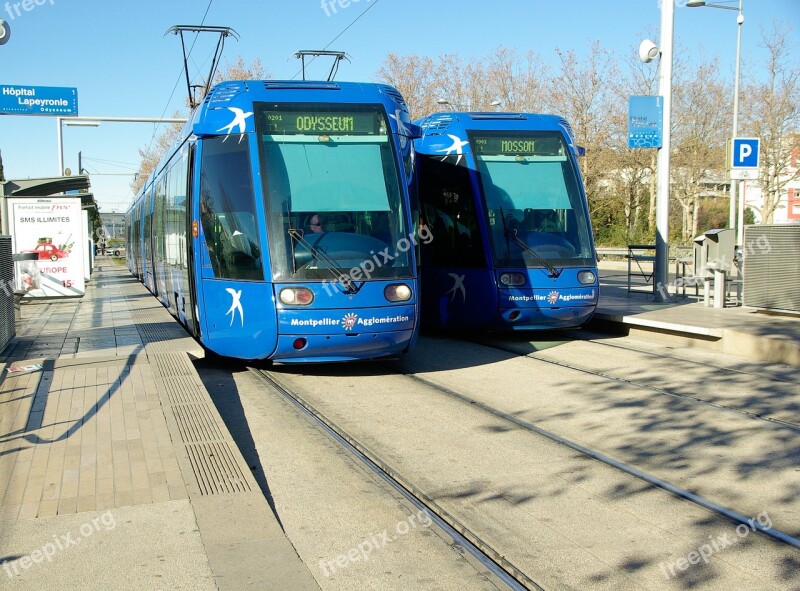 Tram Rails Cars Transport Free Photos