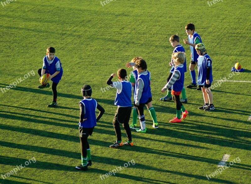 Rugby Sports Ball Team Children