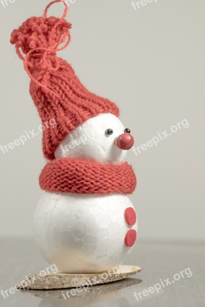 Snowman Winter Cap Cold Mood