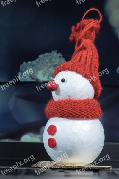 Snowman Winter Cap Cold Mood