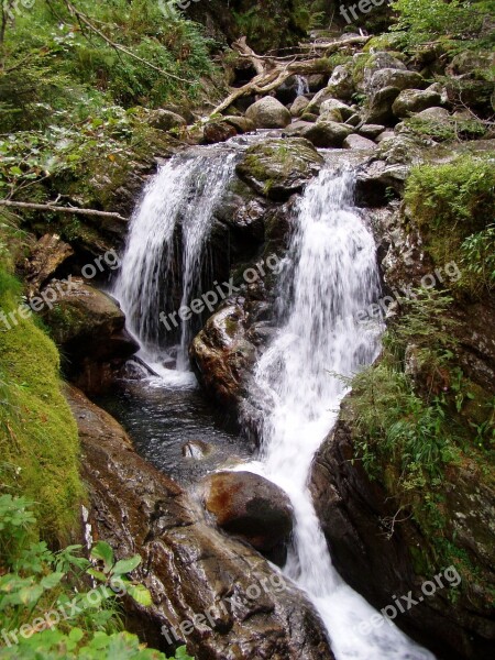 Nature Mountains France Pyrenees Brook