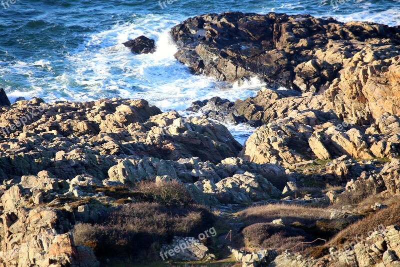 Cliffs Mountain Water Coast Sound Kullaberg