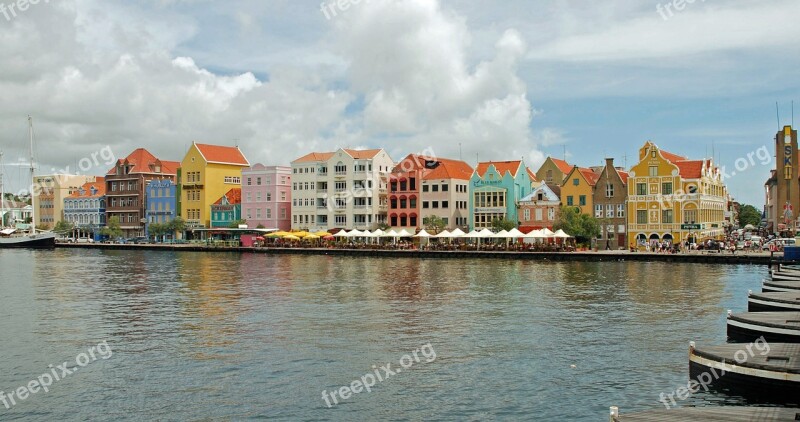 Willemstad Curacao Holiday Handelskade Clouds