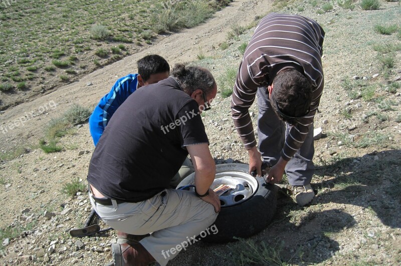 Wheel Mutual Aid Tire Mongolia Free Photos