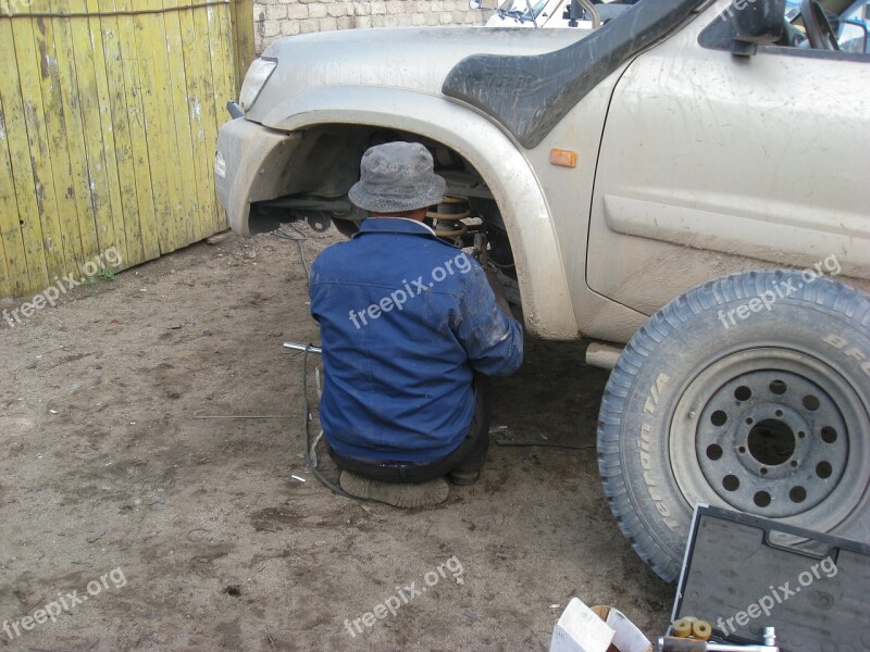 Car Breakdown Garage Mongolia Free Photos