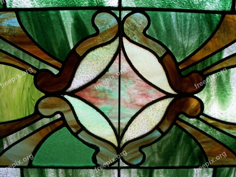 Stained-glass Green Window Pattern Stained