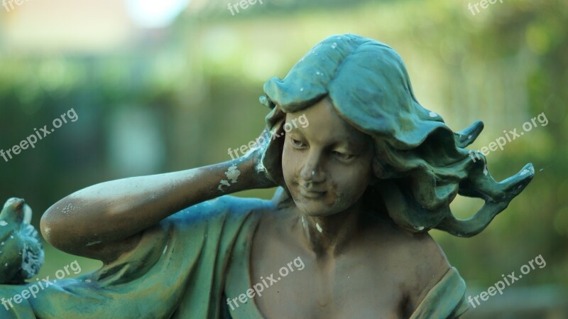 Statue Girl Sculpture Figure Face