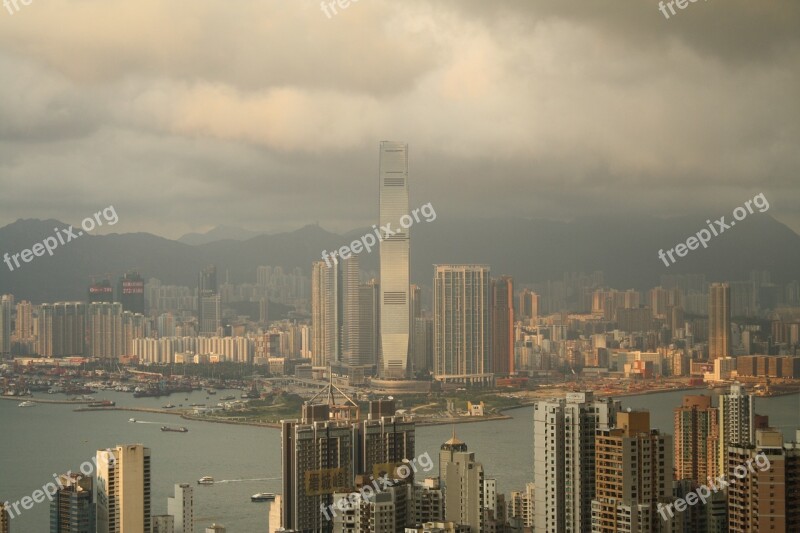 Hong Kong View Sky City Urban