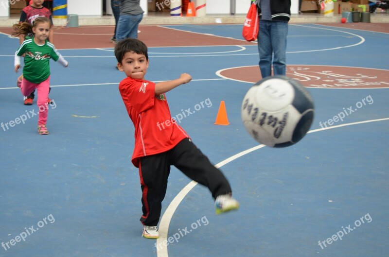 Kid Soccer Kick Kicking Boy