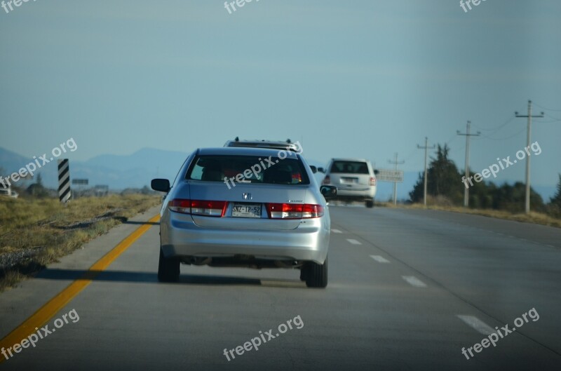 Car Road Highway Landscape Outdoor