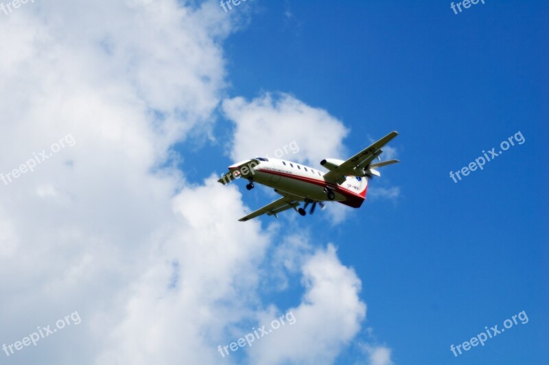 The Plane Sky Flight Airfare Clouds