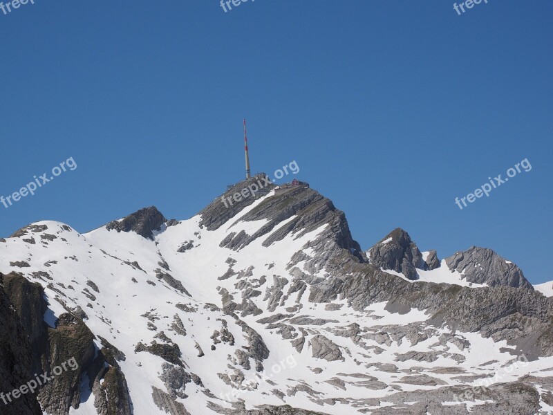 Säntis Mountain Alpine Snow Swiss Alps