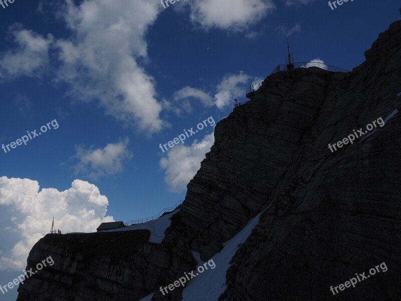 Säntis Summit Area Weather Station Viewpoint View