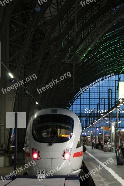 Railway Station Frankfurt Train Ice Deutsche Bahn