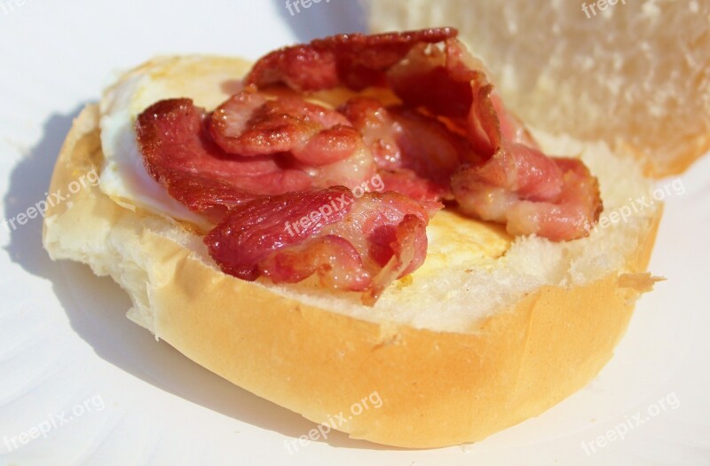 Ham Egg Fried Roll Food