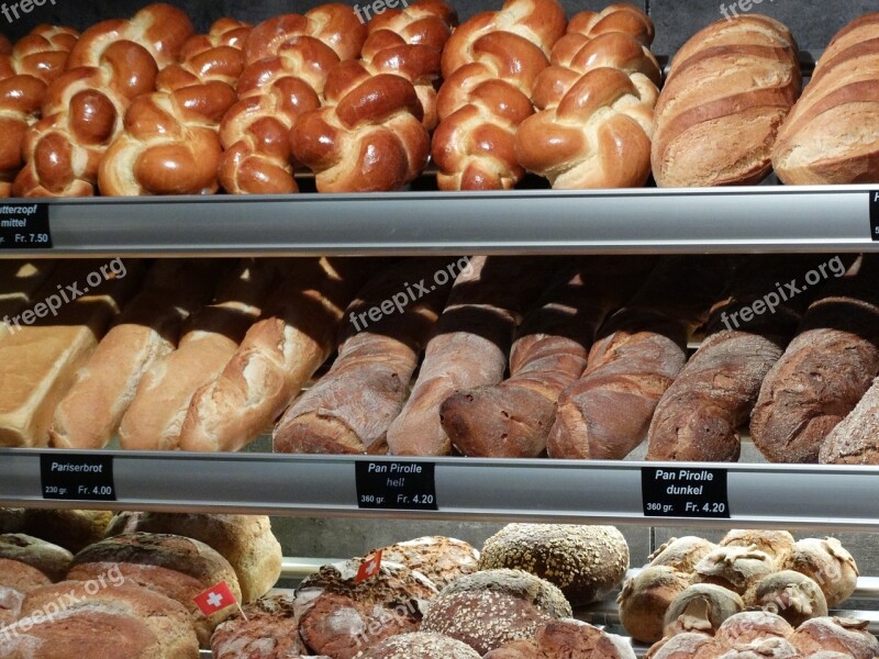 Bakery Breads Display Deep-fried Food