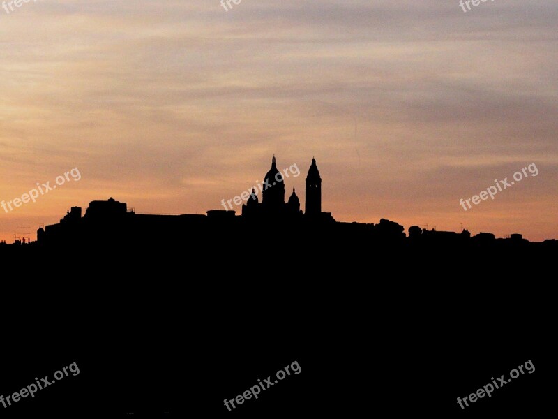 Paris Montmartre Sacré Cœur Silhouette Cityscape