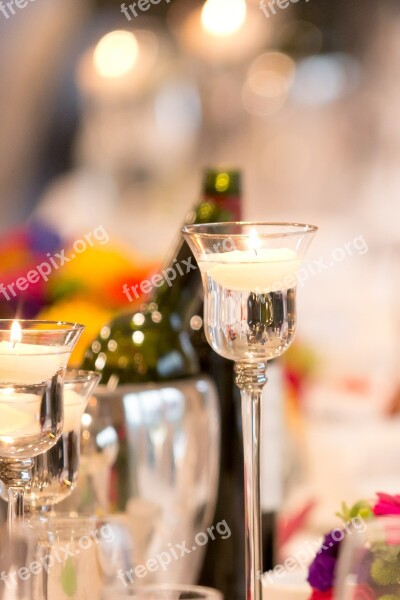 Candle Table Dinner Food Celebration