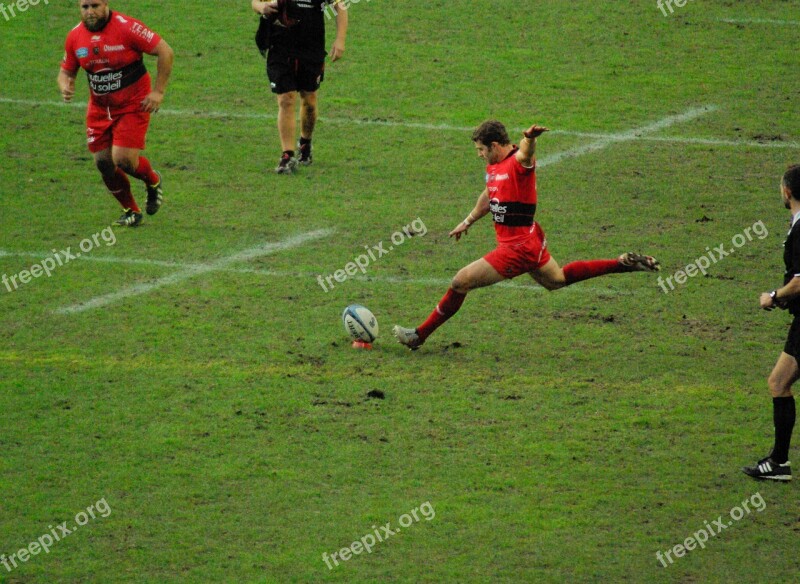 Rugby Stadium Players Ball Lawn