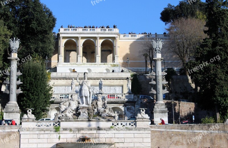 Rome Piazza Del Popolo Pincio Monument Art