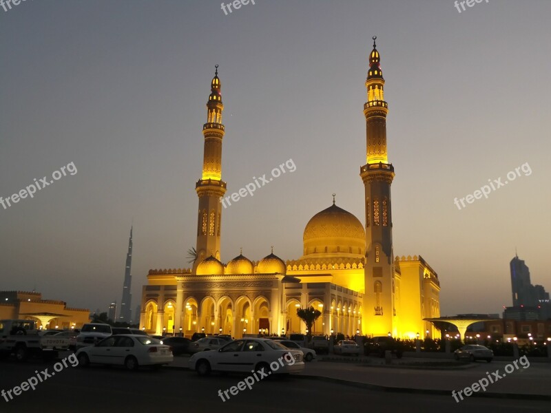 Mosque Prayer Serene Peace Lighting