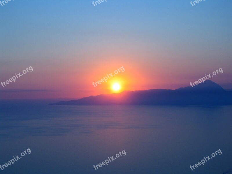 Sunset Calabria Sea Free Photos