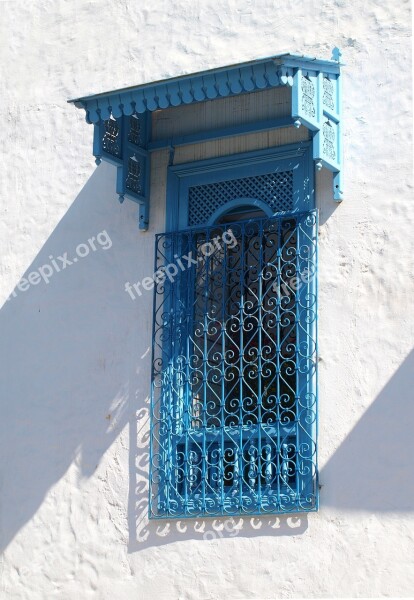 Carthage Window Tunis Historic Center Blue