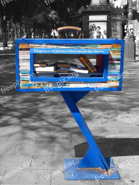 Books Bookshelf Book Stack Public Marseille