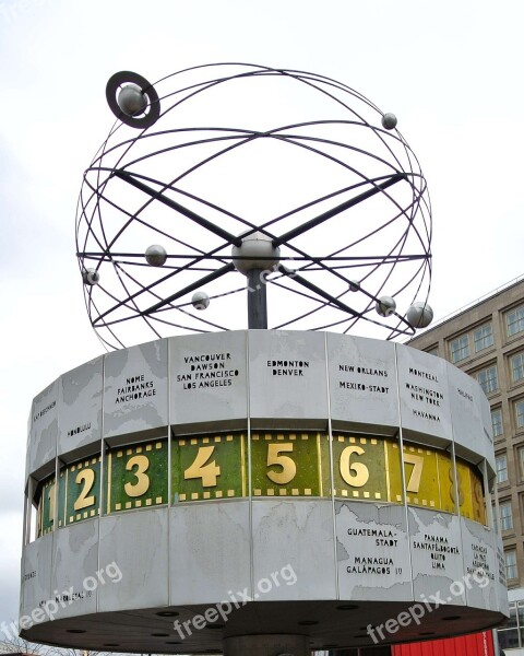 World Clock Berlin Alexanderplatz Landmark Clock