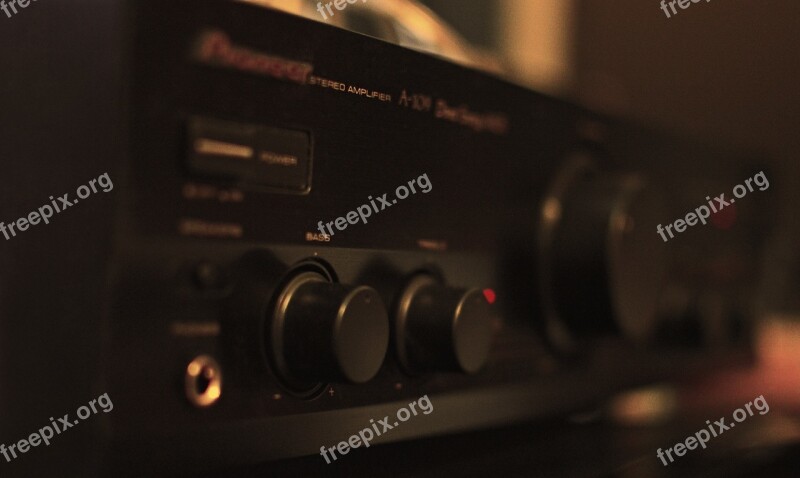 Audio Sound Amplifier Black Dark