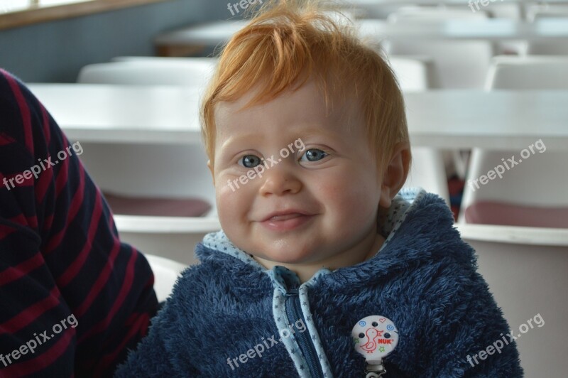 Toddler Baby Smile Blue Eyes