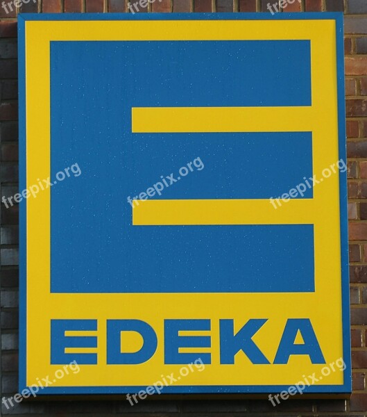 Edeka Supermarket Advertising Shield Advertising Sign