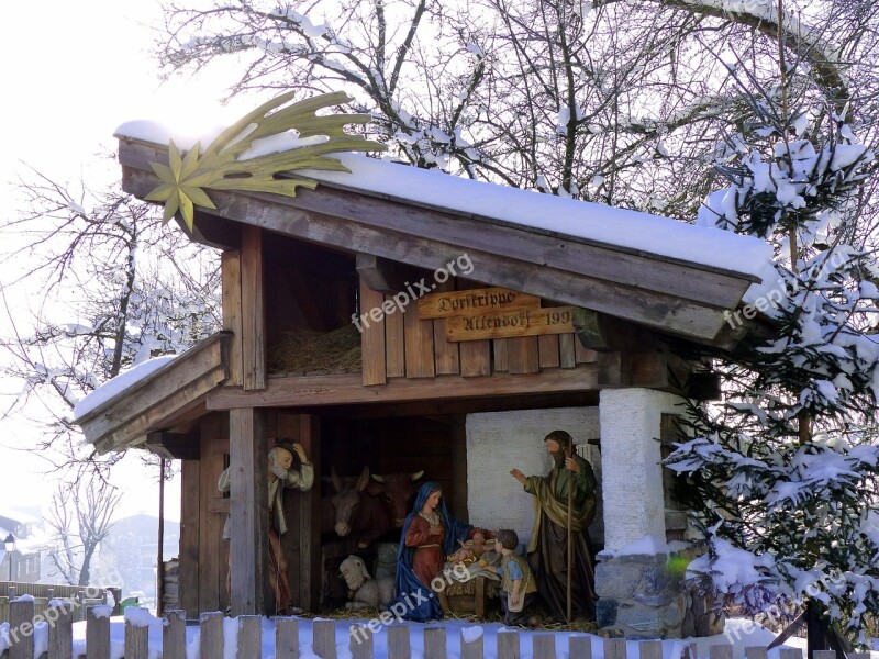 Village Nativity Crib Figures Uttendorf Christmas